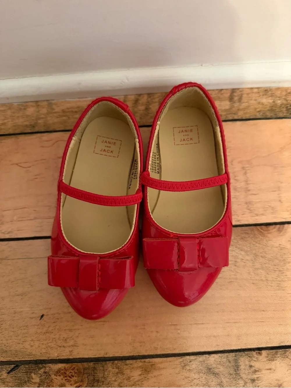 Janie and Jack Red Patented Leather Maryjane flats